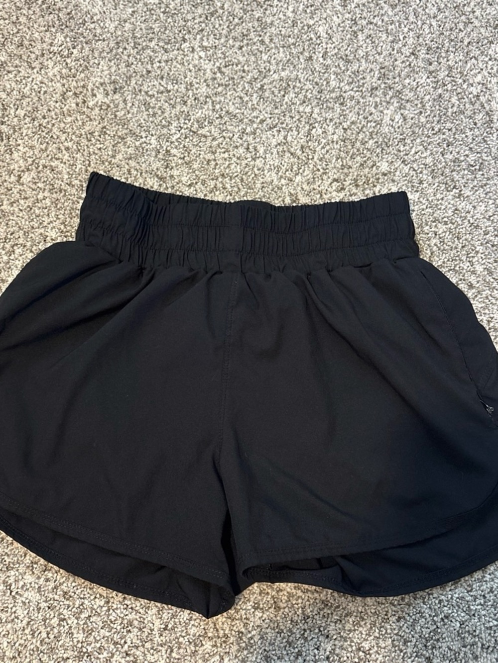 Amazon Women's Black Athletic Shorts with Elastic Waistband